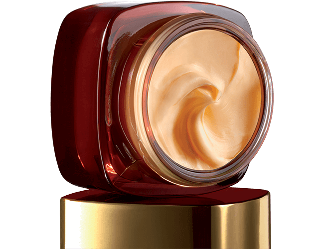 Cuidado de la piel Foto del envase abierto de la crema de nutricion intensa Age Perfect